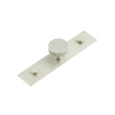 Thaxted Cupboard Knobs 30mm Stepped Backplate  Satin Nickel - Hoxton Kits